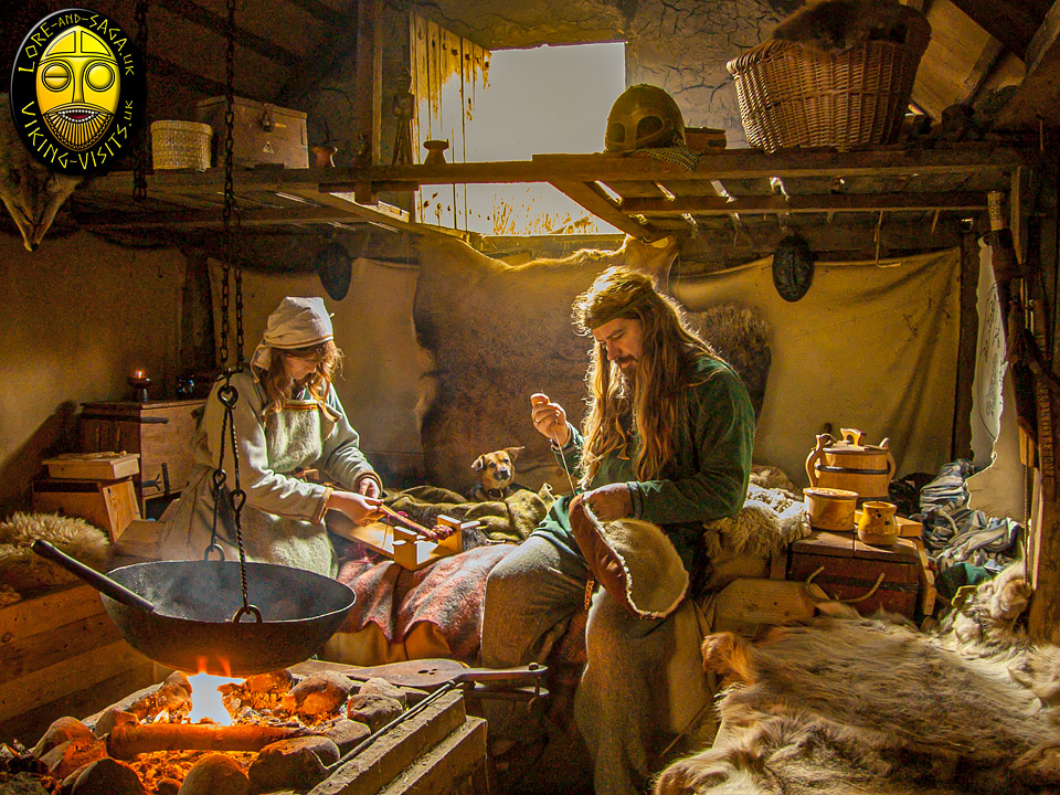 At home in our Grubenhouse at Danelaw Viking Village. - Image copyrighted © Gary Waidson. All rights reserved.