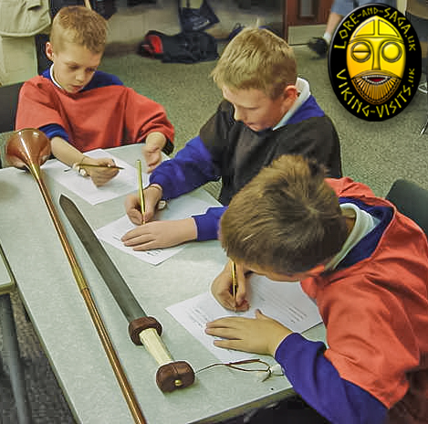 A handling and drawing session as part of a Roman in-school activity day. - Image copyrighted © Gary Waidson. All rights reserved.